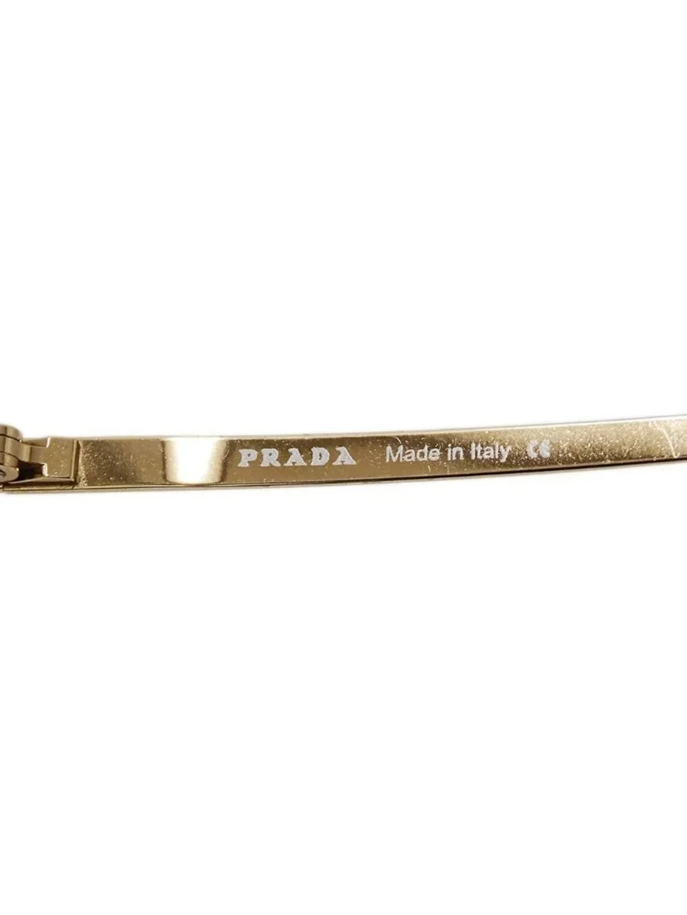 Prada Sunglasses Gold Beige Summer Cool Eyewear